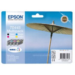 Epson Parasol T0445 DURABrite Ink, Ink Cartridge, Black, Cyan, Magenta, Yellow Multipack, C13T04454010